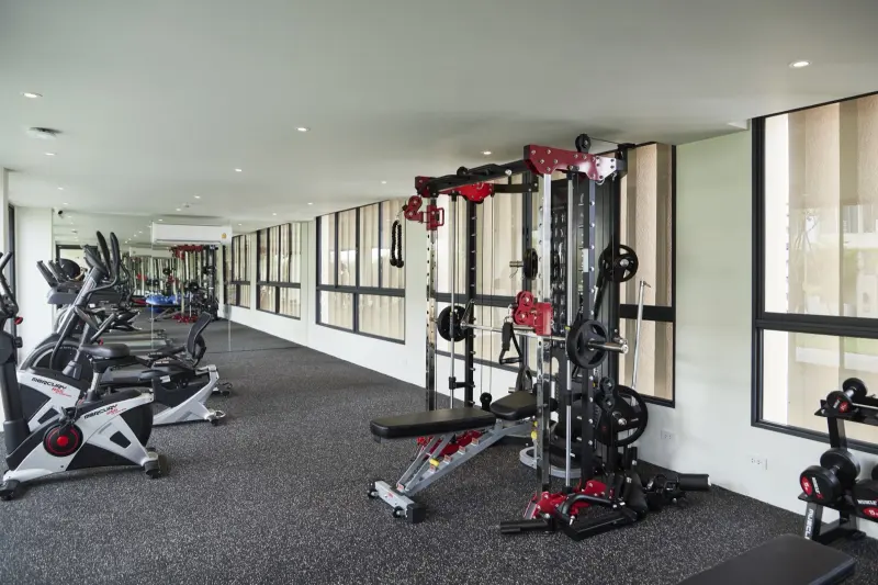 The gym on the 10th floor